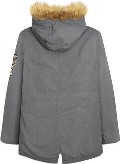 Lambretta Heren Sherpa gevoerde Parka (Graniet) - maat Grijs