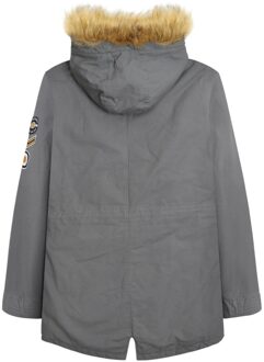 Lambretta Heren Sherpa gevoerde Parka (Strijkijzer) Grijs - L