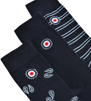 Lambretta Heren Sokken Assorti (Marine, Licht Blauw) - maat Navy