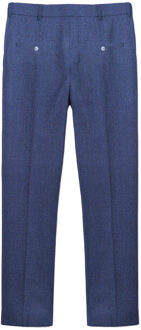 Lambretta Heren Spencer Geruite Pantalon (Marine) Navy - 34 Normaal