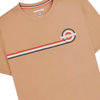 Lambretta Heren SS24 Retro Streep T-shirt (Zand) - L