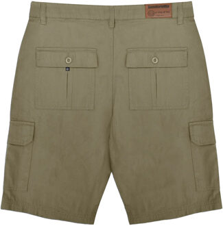 Lambretta Heren SS25 Cargo Shorts (Kaki Groen) - 36 Normaal