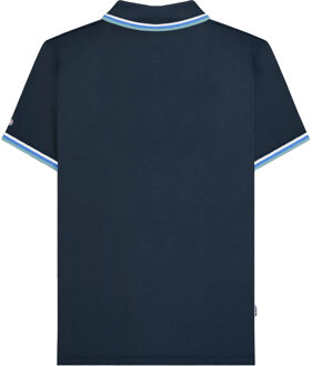 Lambretta Heren SS25 Drie-Kleurige Polo Shirt (Marineblauw) Navy