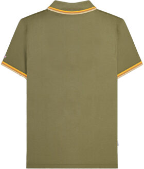 Lambretta Heren SS25 Drievoudig Getipte Poloshirt (Khaki Groen) Kaki - 2XL