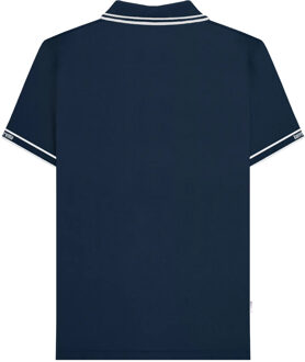 Lambretta Heren SS25 Gebrandmerkt Mouwen Poloshirt (Marine) Navy - XL