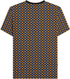 Lambretta Heren SS25 Geometrisch T-shirt (Zwart/Goud) - maat 3XL