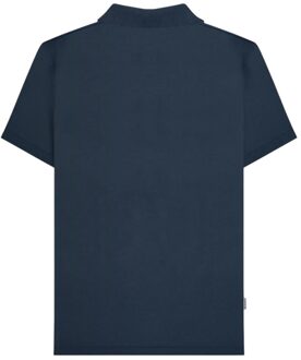 Lambretta Heren SS25 Klassiek Poloshirt (Marine/Maanovergoten oceaan) - maat Navy