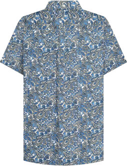 Lambretta Heren SS25 Paisley overhemd (Wit/blauw) - M