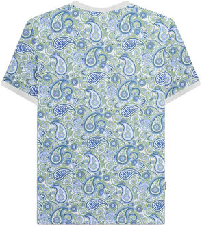 Lambretta Heren SS25 Paisley T-shirt (Grijs/Navy) - maat XL