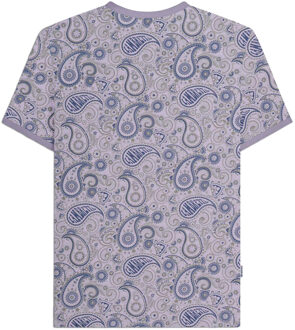 Lambretta Heren SS25 Paisley T-shirt (Schemer/grijs) - maat L Lichtgrijs