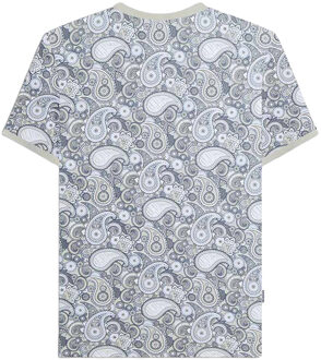 Lambretta Heren SS25 Paisley T-shirt (Woestijn salie) - maat XL Licht Groen