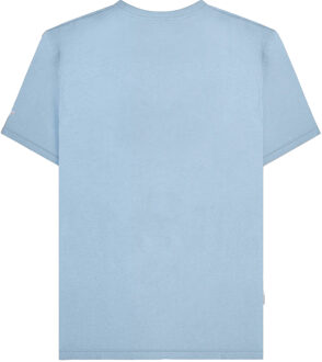 Lambretta Heren SS25 Racing Stripe Big & Tall T-Shirt (Hemelsblauw)