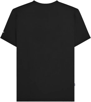 Lambretta Heren SS25 Racing Stripe Big & Tall T-Shirt (Zwart) - 4XL