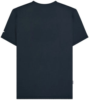 Lambretta Heren SS25 Racing Stripe T-shirt (Marine / Wit / Blauw) - maat S Navy