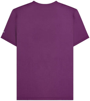 Lambretta Heren SS25 Racing Stripe T-shirt (Winterbloei) - maat XL Paars