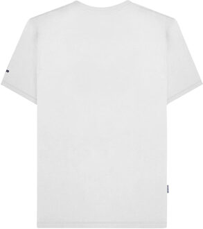 Lambretta Heren SS25 Racing Stripe T-shirt (Wit) - 3XL