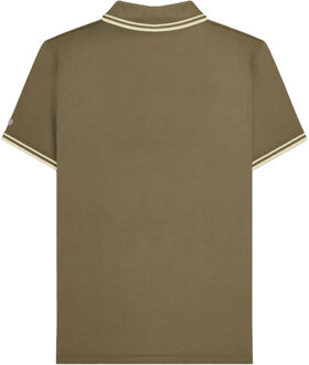 Lambretta Heren SS25 Twin Tip Poloshirt (Kaki Bruin/Ongeleerd) - M