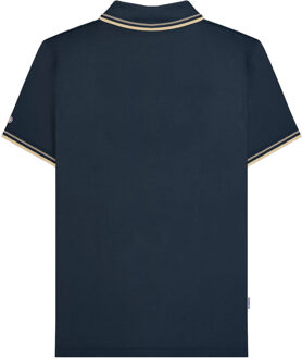 Lambretta Heren SS25 Twin Tip Poloshirt (Marine/Cinder) - maat 2XL Bruin/navy