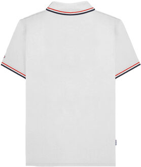 Lambretta Heren SS25 Twin Tip Poloshirt (Wit, Rood, Marine) - XL