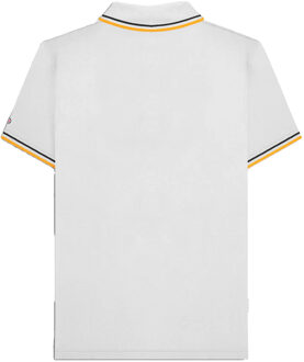 Lambretta Heren SS25 Twin Tip Poloshirt (Wit, Zwart) - maat L