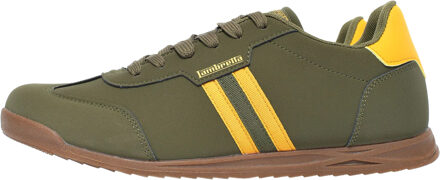 Lambretta Heren Tackle Trainers (Kaki Groen/Goud) - EU 40.5 / UK 7