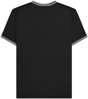 Lambretta Heren Tweekleurig Ringer T-shirt (Zwart) - maat 4XL