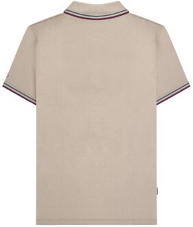 Lambretta Heren Twin Tip Poloshirt (Steen/Maan/Oceaan/Winterbloei) - M