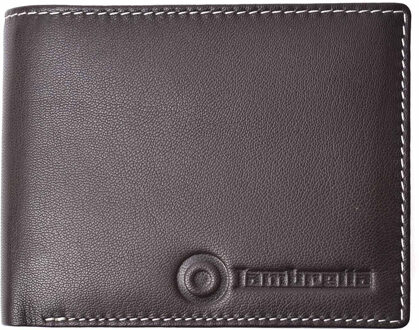 Lambretta Logo Leren Portemonnee (Donkerbruin) - One Size