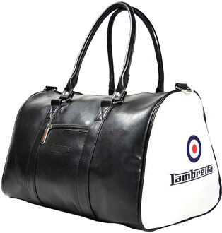 Lambretta Retro Sport Duffeltas (Wit, Zwart, Rood) - maat Wit/Zwart
