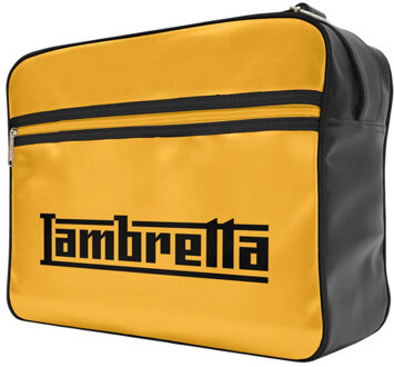 Lambretta Unisex Volwassen Logo Cabin Tas (Zwart/Mosterd) - maat Zwart/bruin