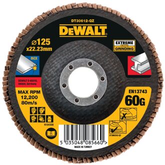 Lamellen schuurschijf EXTREME 125x22.2mm 60G - DT30612-QZ - 1 stuk - DT30612-QZ