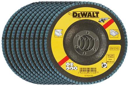 Lamellen schuurschijf, Ø115mm, K80 - DT3294-QZ - 10 stuks - DT3294-QZ