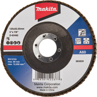 Lamellenschuurschijf 125mm A60 - D-63482-10 - D-63482-10