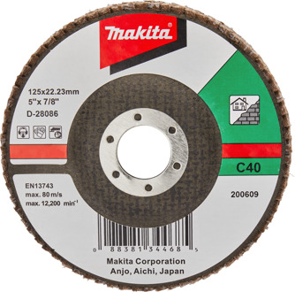 Lamellenschuurschijf 125mm C40 - D-28086 - D-28086