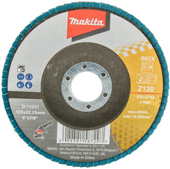 Lamellenschuurschijf 125mm Z120 - D-74251