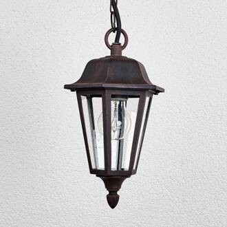 Lamina buiten hanglamp, Ø 18 cm, lantaarn, E27 zwart-roest, helder