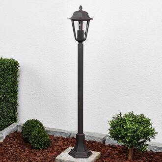 Lamina tuinpadverlichting, 103 cm, lantaarn, metaal, E27 zwart-roest, helder