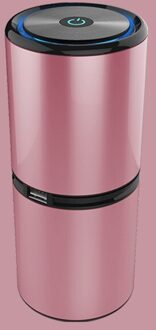 Lamjad Luchtreiniger Met Hepa Filter Verse Lucht Anion Auto Luchtreiniger Infrarood Sensor Air Cleaner Best Voor Car Home kantoor Grijs roze