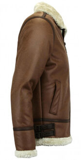 Lammy coat shearling jacket - maat S Bruin