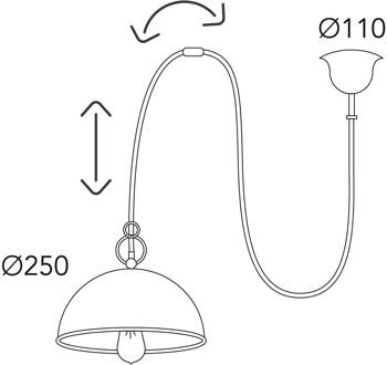 Lamp Circle decentraal1lamp messing gebruineerd messing gebruineerd, messing gepolijst