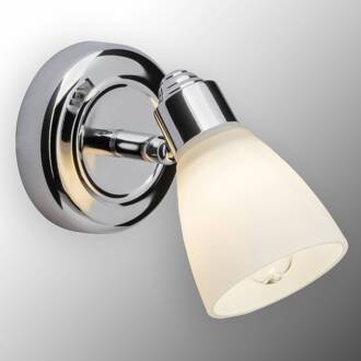 lamp Kensington wandspot chroom / wit | 1x QT14, G9, 28W, geschikt voor pin-basislampen (niet inbegrepen) | Schaal A ++ tot E | IP-beschermingsklasse: 44 - spatwaterdicht