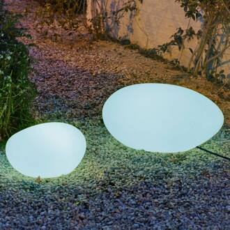 lamp op zonne-energie Petra met oplaadkabel, 40 cm wit