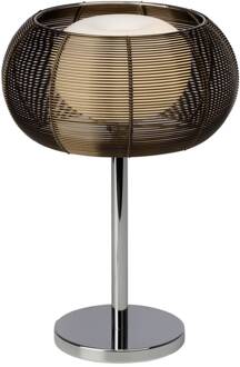 lamp Relax tafellamp brons / chroom | 1x QT14, G9, 25W, geschikt voor pinvoet lampen niet inbegrepen | Met snoerschakelaar | Geschikt voor LED-lampen
