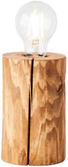 lamp, Trabo tafellamp 15cm gebeitst grenen, hout, 1x A60, E27, 25W, normale lampen (niet inbegrepen), A++