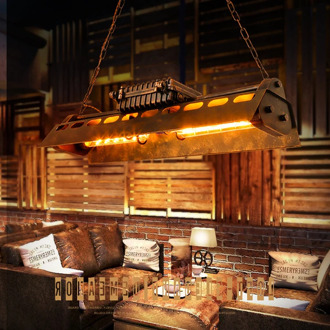 Lámpara colgante de hierro desván 4 bombillas Edison. Club nocturno Industrial Steampunk Metal Punk lámpara Vintage Retro Deco