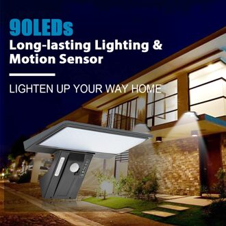 Lampara Solar Light Outdoors Led Solar Lamp 90Leds Pir Motion Sensor Energia Solar Power Muur Licht Tuin Decoratie Lamp