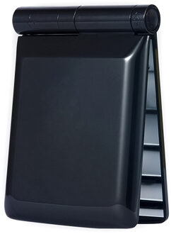 Lampen Vrouwen Opvouwbare Make Spiegels 1Pcs 8 Led Verlichting Lady Cosmetische Hand Vouwen Draagbare Compacte Pocket Spiegel zwart