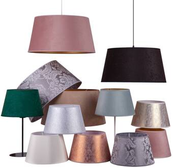 Lampenkap Cone hoogte 25,5 cm, zwart/goud zwart, goud