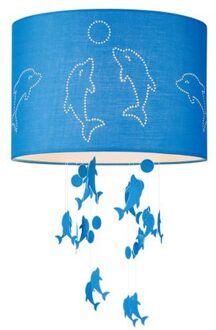 lampenkap Dolphins kinderkamer Ø 30 cm - blauw