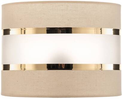 Lampenkap Helen E27 Ø20/hoogte15cm ecru/goud ecru, goud, opaal